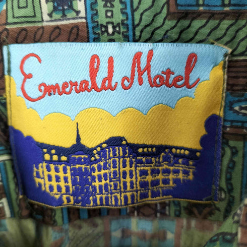 エメラルドモーテル EMERALD MOTEL 総柄 プリーツシャツワンピース レディース