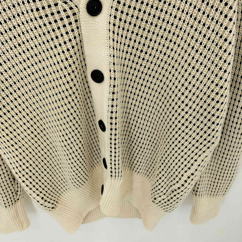 ザラ ZARA ジオメトリック ジャガード ニットカーディガン メンズ L