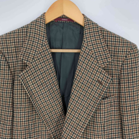 ダーバン DURBAN 千鳥格子 クルミボタン ウール2Bテーラードジャケット メンズ