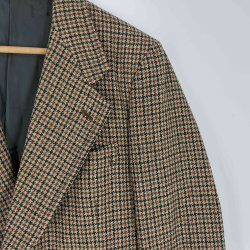 ダーバン DURBAN 千鳥格子 クルミボタン ウール2Bテーラードジャケット メンズ