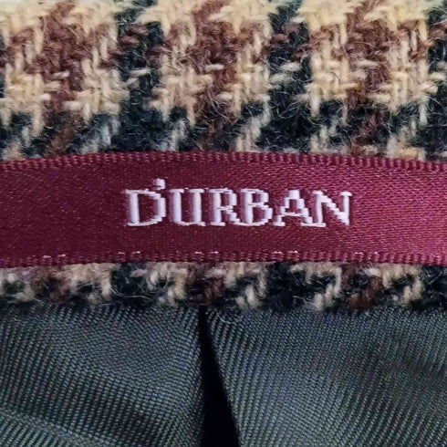 ダーバン DURBAN 千鳥格子 クルミボタン ウール2Bテーラードジャケット メンズ