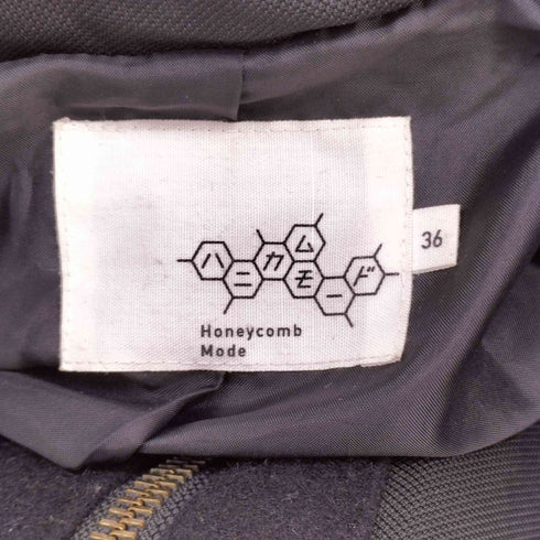 Honeycomb Mode ウール切り替え 中綿コート レディース JPN:36