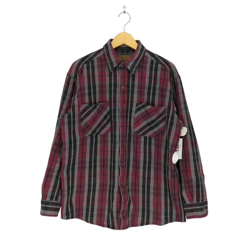 セントジョンズベイ STJOHNS BAY 90S チェック柄 ネルシャツ メンズ import:L