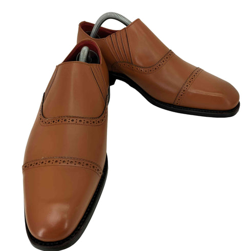 パンチドキャップトゥ レザーシューズ 革靴 メンズ JPN:25.5