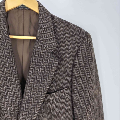 ケントアンドカーウェン KENT&CURWEN クルミボタン ヘリンボーン ウール2Bテーラードジャケット メンズ