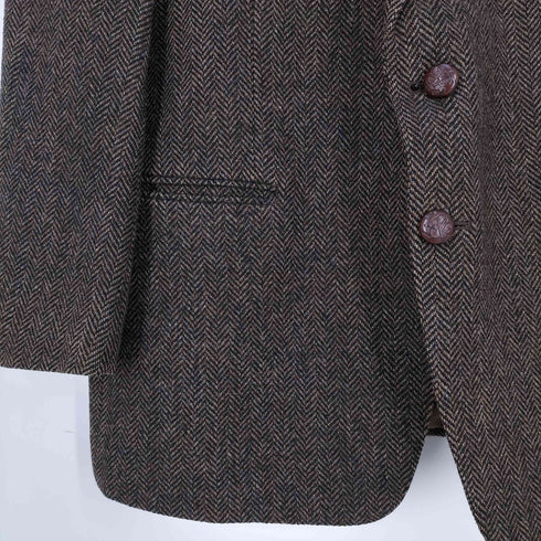 ケントアンドカーウェン KENT&CURWEN クルミボタン ヘリンボーン ウール2Bテーラードジャケット メンズ