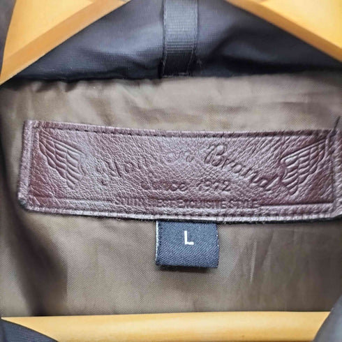 ヒューストン HOUSTON ヨークレザーダウンベスト メンズ JPN:L