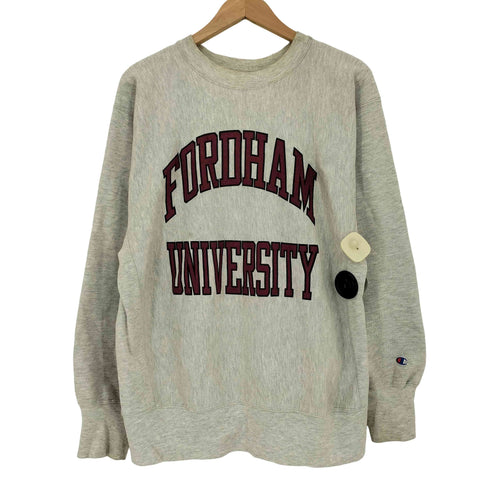 チャンピオン Champion 90s REVERSE WEAVE USA製 2段カレッジ 両面プリント クルーネックスウェット メンズ import:XL