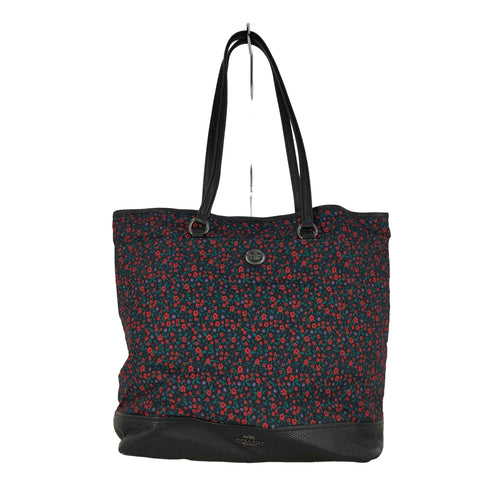 コーチ COACH ターンロック 異素材 レザー切り替え ランチフローラル トートバック レディース