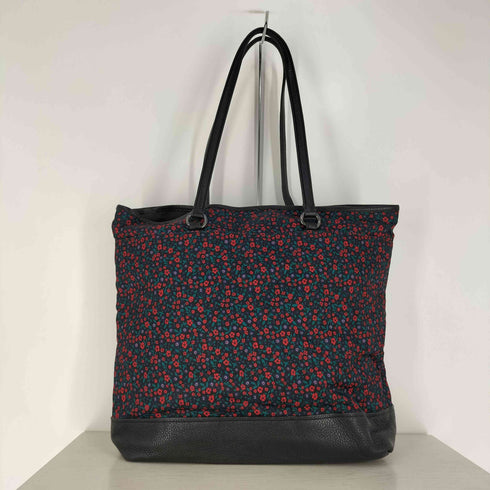 コーチ COACH ターンロック 異素材 レザー切り替え ランチフローラル トートバック レディース