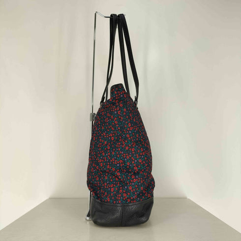 コーチ COACH ターンロック 異素材 レザー切り替え ランチフローラル トートバック レディース