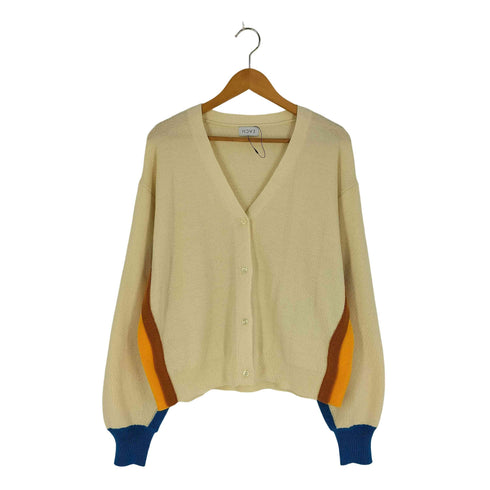 HCAE COLOR BLOCK KNIT CARDIGAN レディース FREE