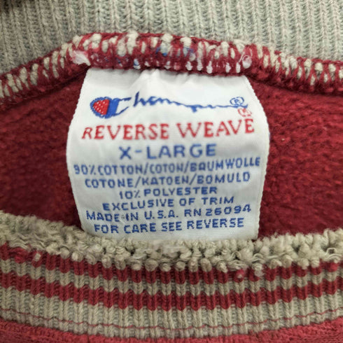 チャンピオン Champion 90s 刺繍タグ REVERSE WEAVE リバースウィーブ ロゴ刺繍 スウェット メンズ XL