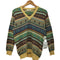 JOHNNY MODE vintage 90s イタリア製 総柄 Vネックニット レディース import:M