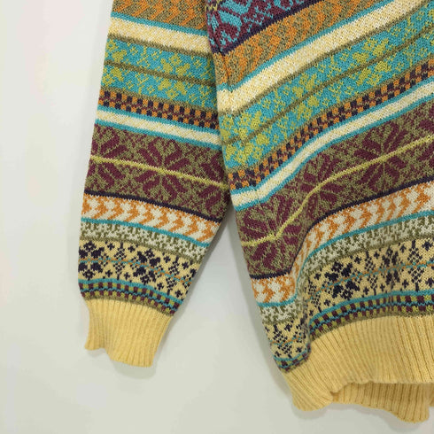 JOHNNY MODE vintage 90s イタリア製 総柄 Vネックニット レディース import:M