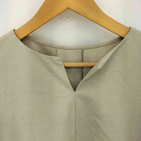 ユナイテッドアローズグリーンレーベルリラクシング UNITED ARROWS green label relaxing FFC リネンライク キーネック ショートスリーブ プルオーバー カットソー レディース FREE
