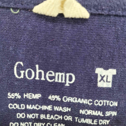 ゴーヘンプ GOHEMP ワイドフットボールT 七分袖カットソー メンズ XL