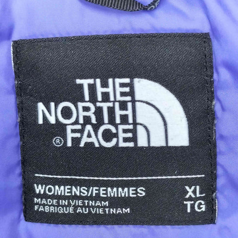 ザノースフェイス THE NORTH FACE ロゴ刺繍 スタンドネック フルジップ 中綿 パテッド ジャケット レディース import:XL