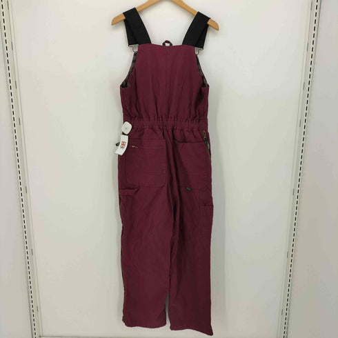 BERNE APPAREL 裏地キルティング ロゴパッチ サイドジップ ダック地 オーバーオール つなぎ レディース 10-12
