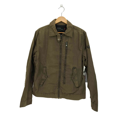 ゲス GUESS 00s Y2K ギミック 裏地メッシュ ライダース ジップアップジャケット メンズ import:L