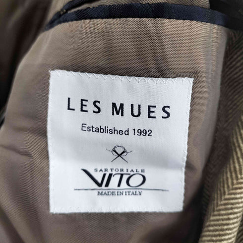 レミュー LES MUES イタリア製 ヘリンボーンチェスターコート メンズ JPN:XL