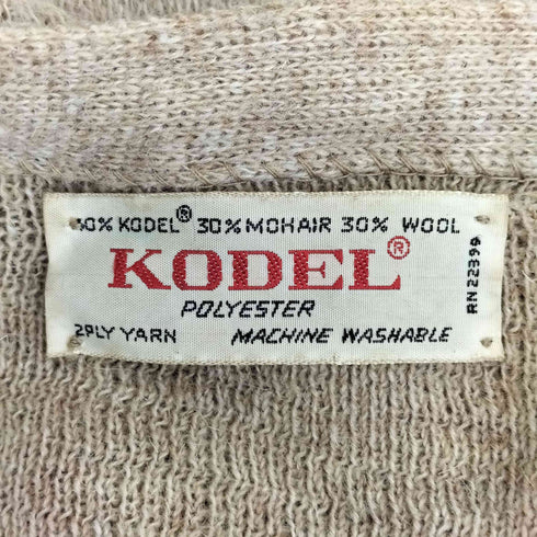KODEL 60S モヘア 30% 混紡 ウールポリ 2PLY YARN ニット カーディガン メンズ