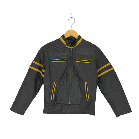 LOHER ラインレザーライダースジャケット レディース