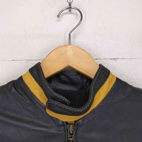LOHER ラインレザーライダースジャケット レディース