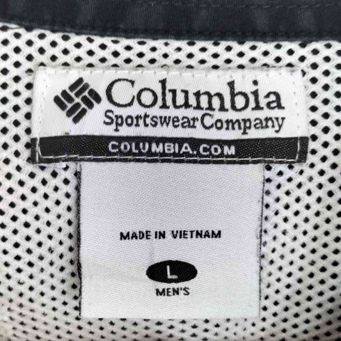 コロンビア Columbia 00s ボックスロゴ刺繍 4ポケット フィッシングシャツ メンズ import:L