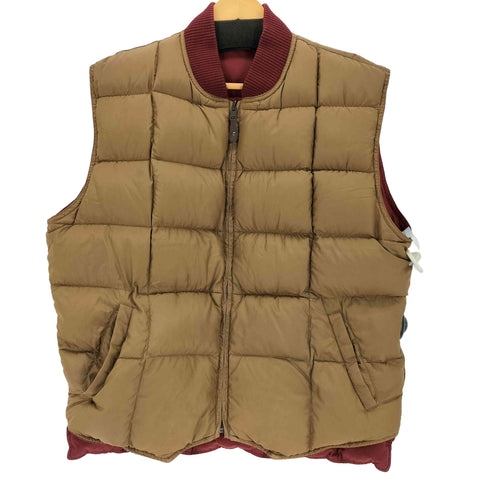 エディーバウアー Eddie Bauer 90S 白タグ リバーシブルキルティングダウンベスト メンズ import:L