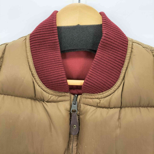 エディーバウアー Eddie Bauer 90S 白タグ リバーシブルキルティングダウンベスト メンズ import:L