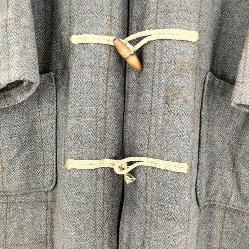 ポロバイラルフローレン Polo by RALPH LAUREN 90S ペンシルチェック ウール ダッフルコート メンズ import:M
