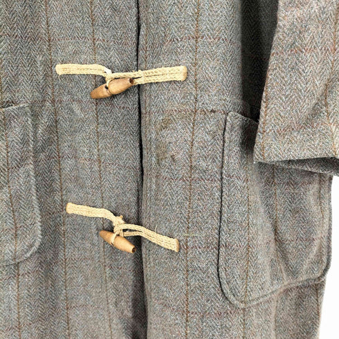 ポロバイラルフローレン Polo by RALPH LAUREN 90S ペンシルチェック ウール ダッフルコート メンズ import:M