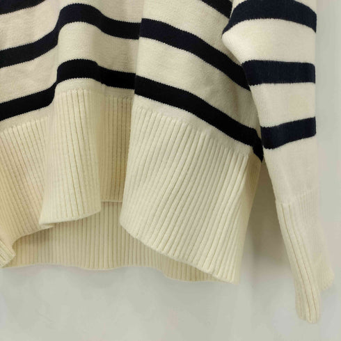 ザラ ZARA Vネック セーラーカラー ボーダーマリンニット レディース import:S