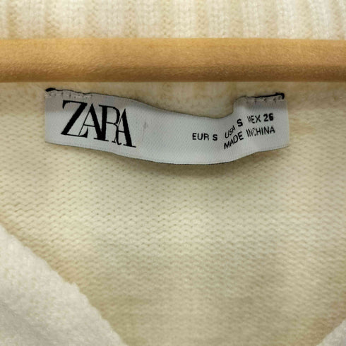 ザラ ZARA Vネック セーラーカラー ボーダーマリンニット レディース import:S