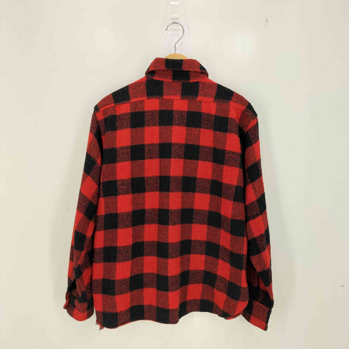 シアーズ Sears 70s ブロックチェック ダブルポケット ヘビーネルシャツ メンズ