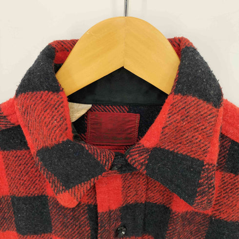 シアーズ Sears 70s ブロックチェック ダブルポケット ヘビーネルシャツ メンズ