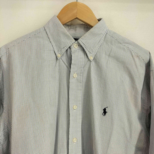 ポロバイラルフローレン Polo by RALPH LAUREN BLAKE ポニー刺繍 チェック L/S 牡丹ダウンシャツ メンズ import:M