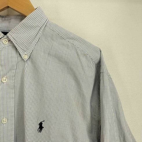 ポロバイラルフローレン Polo by RALPH LAUREN BLAKE ポニー刺繍 チェック L/S 牡丹ダウンシャツ メンズ import:M