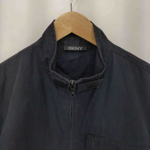 ダナキャランニューヨーク DKNY コットンナイロン ハイネック ジップアップジャケット メンズ import:M