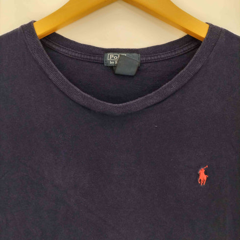 ポロバイラルフローレン Polo by RALPH LAUREN 90s~00s ポニー刺繍 コットン クルーネック長袖Tシャツ レディース import:XL
