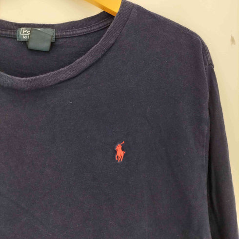 ポロバイラルフローレン Polo by RALPH LAUREN 90s~00s ポニー刺繍 コットン クルーネック長袖Tシャツ レディース import:XL