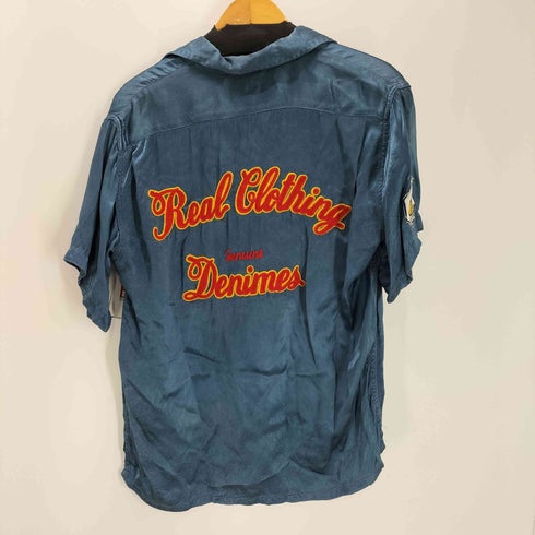 ドゥニーム Denime 両面刺繍 チェーンステッチ レーヨンサテンボウリングシャツ メンズ JPN:L