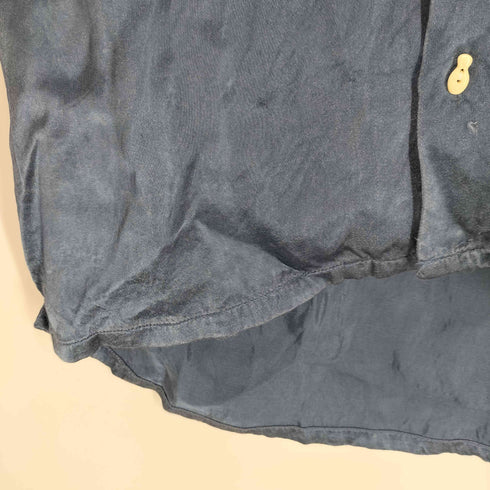 ドゥニーム Denime 両面刺繍 チェーンステッチ レーヨンサテンボウリングシャツ メンズ JPN:L