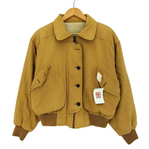 FLAT BARLETTA ビッグロゴ 裏地ファー クロップド ボンバージャケット レディース import:M