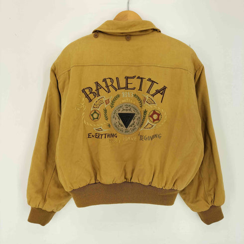 FLAT BARLETTA ビッグロゴ 裏地ファー クロップド ボンバージャケット レディース import:M