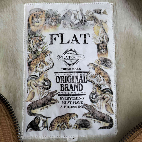 FLAT BARLETTA ビッグロゴ 裏地ファー クロップド ボンバージャケット レディース import:M