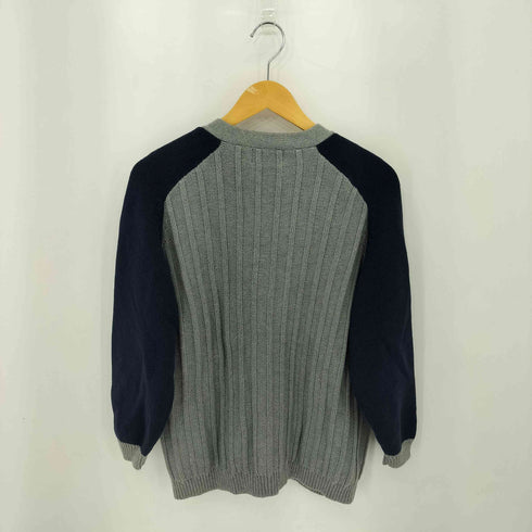 ダブルアールエルラルフローレン RRL RALPH LAUREN 90s 三ツ星タグ バイカラー コットン ニットカーディガン メンズ import:M