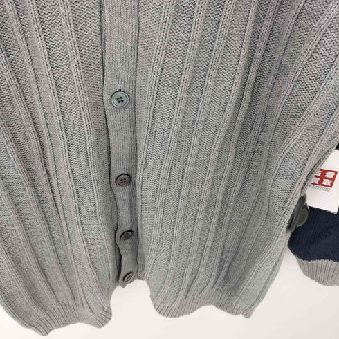 ダブルアールエルラルフローレン RRL RALPH LAUREN 90s 三ツ星タグ バイカラー コットン ニットカーディガン メンズ import:M