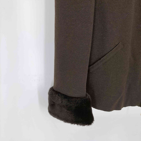 エスカーダ ESCADA カシミヤ混 襟ファー ニットジャケット レディース JPN:38
